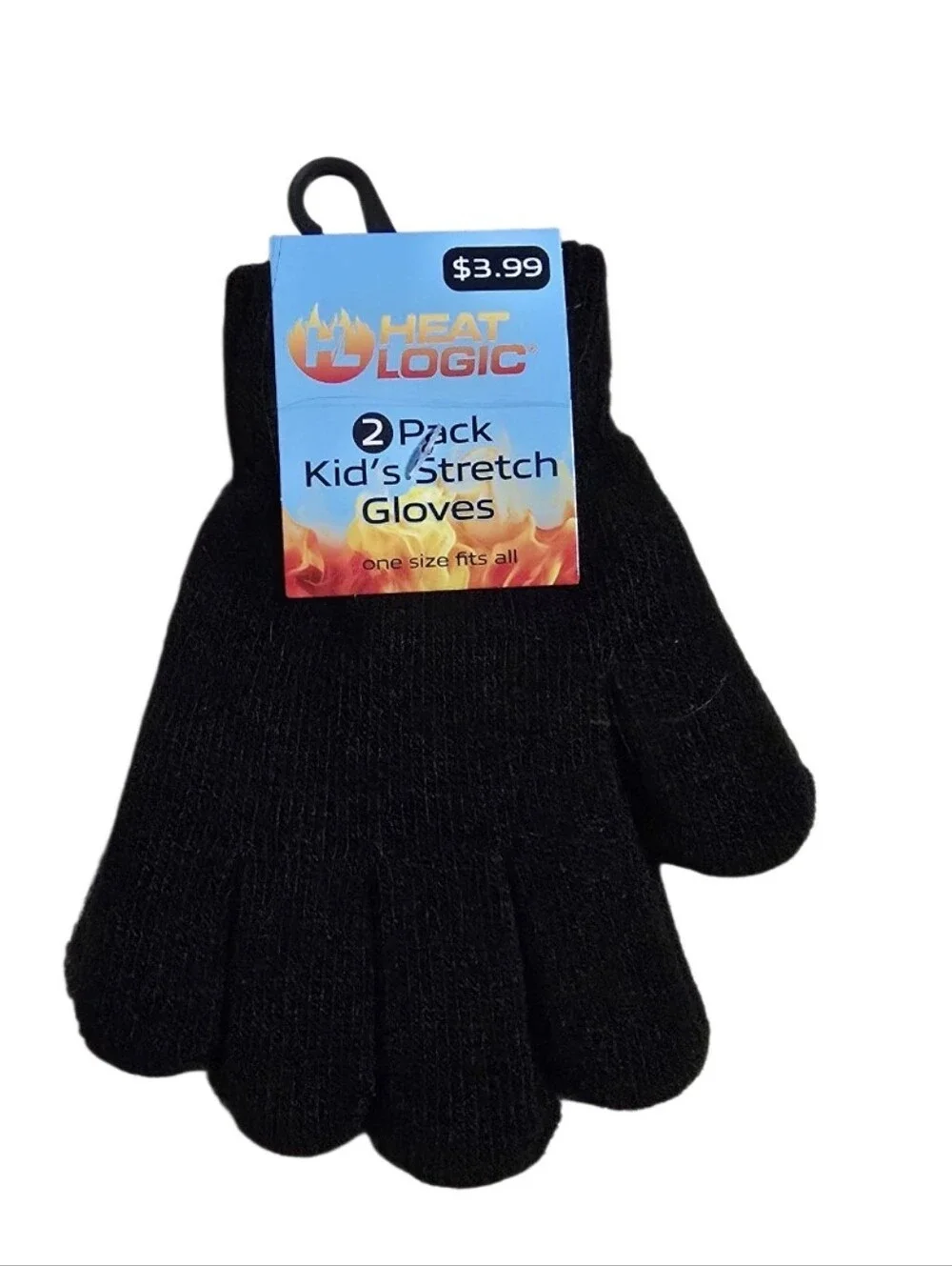 #HL04 Kids Winter Beanie and Glove Set - Grey and Navy 2 Pairs.
